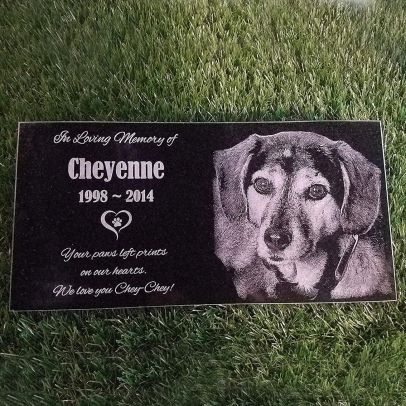 Personalized Memorial Pet Stone Granite - Engraved Headstone with YOUR ...